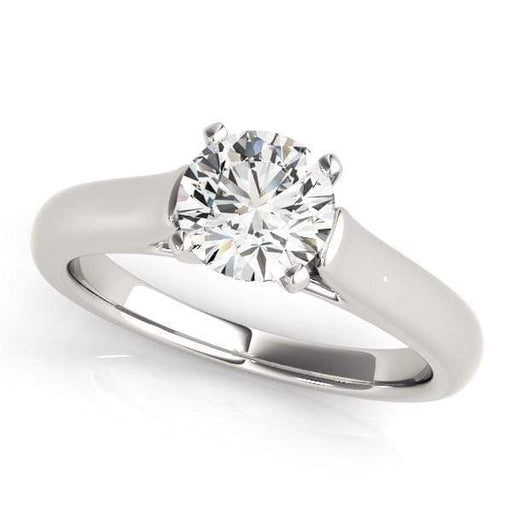 Cathedral Solitaire Engagement Ring, 14-Karat, 1 cttw Round-cut Rings Angelucci Jewelry   