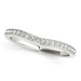 14k White Gold Channel Curved Diamond Wedding Band (1/4 cttw) Rings Angelucci Jewelry   