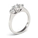 14k White Gold Classic 3 Stone Round Diamond Engagement Ring (1 cttw) Rings Angelucci Jewelry   