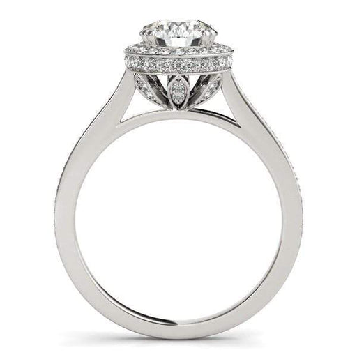 14k White Gold Classic Channel Slim Shank Diamond Engagement Ring (2 cttw) Rings Angelucci Jewelry   