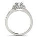 14k White Gold Classic Round Diamond Pave Design Engagement Ring (1 1/2 cttw) Rings Angelucci Jewelry   