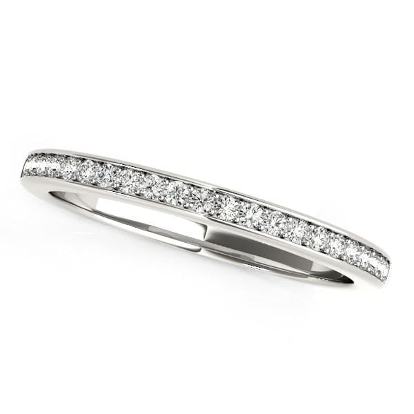 14k White Gold Classic Style Diamond Wedding Band (1/5 cttw) Rings Angelucci Jewelry   