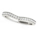14k White Gold Curved Diamond Wedding Band (1/6 cttw) Rings Angelucci Jewelry   