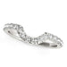 14k White Gold Curved Diamond Wedding Band (3/8 cttw) Rings Angelucci Jewelry   