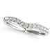14k White Gold Diamond Curved Design Wedding Band (1/4 cttw) Rings Angelucci Jewelry   