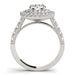 14k White Gold Diamond Engagement Ring with Double Pave Halo (2 5/8 cttw) Rings Angelucci Jewelry   