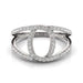 14k White Gold Diamond Loop Style Dual Band Ring (1/2 cttw) Rings Angelucci Jewelry   