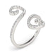 14k White Gold Diamond Open Flourish Style Ring (1/2 cttw) Rings Angelucci Jewelry   