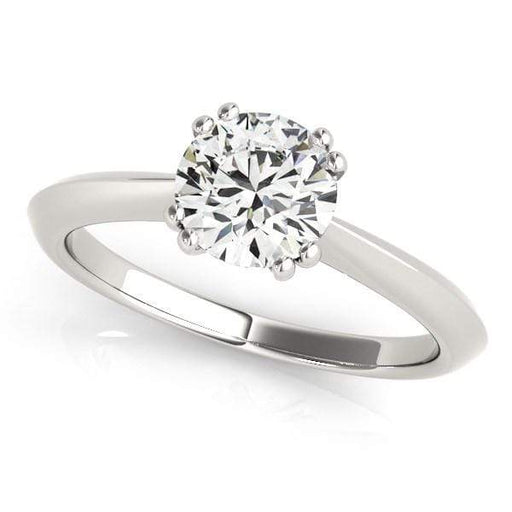 8 Prong Solitaire Engagement Ring, Double Prong Set, 14-Karat, 1 cttw Round-cut Rings Angelucci Jewelry   