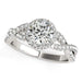 14k White Gold Entwined Split Shank Diamond Engagement Ring (1 1/2 cttw) Rings Angelucci Jewelry   