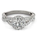 14k White Gold Entwined Split Shank Diamond Engagement Ring (1 1/2 cttw) Rings Angelucci Jewelry   