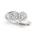 14k White Gold Halo Set Round Two Stone Diamond Ring (3/8 cttw) Rings Angelucci Jewelry   