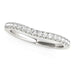 14k White Gold Pave Set Round Curved Wedding Band (1/4 cttw) Rings Angelucci Jewelry   