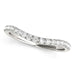 14k White Gold Pave Set Round Diamond Curved Wedding Band (1/4 cttw) Rings Angelucci Jewelry   