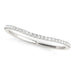 14k White Gold Pave Style Setting Curved Diamond Wedding Band (1/10 cttw) Rings Angelucci Jewelry   