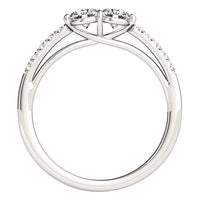 Thumbnail for 14k White Gold Two Stone Round Diamond Ring (5/8 cttw) Rings Angelucci Jewelry   