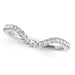 14k White Gold Wavy Design Round Diamond Wedding Ring (1/6 cttw) Rings Angelucci Jewelry   