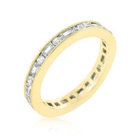 Thumbnail for Alternating Cubic Zirconia Eternity Band in Goldtone Finish Rings JGI   