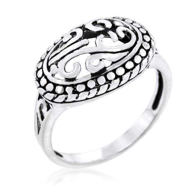 Antique Filigree Crest Ring Rings JGI   