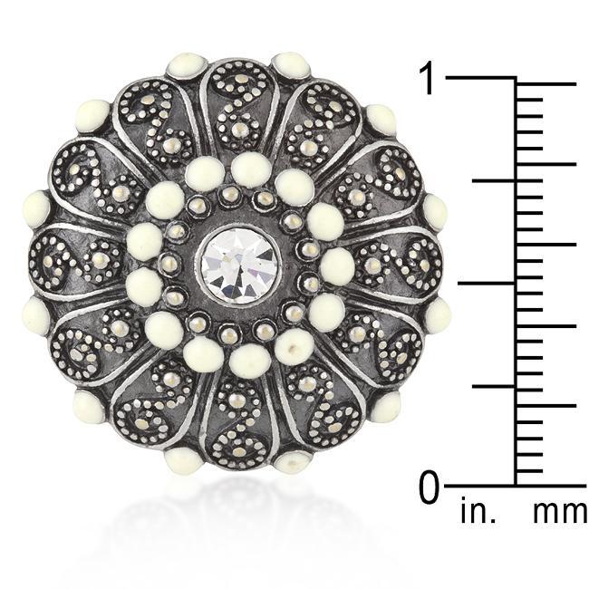 Antique Silver Crest Ring II Rings JGI   