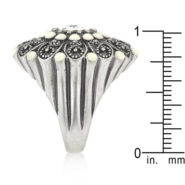 Antique Silver Crest Ring II Rings JGI   