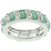 Thumbnail for Aqua Eternity Enamel Ring Rings JGI   