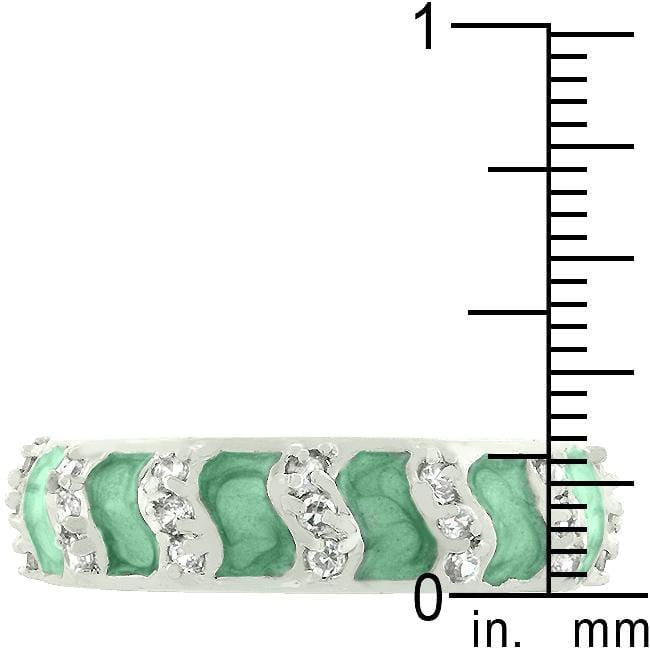 Aqua Eternity Enamel Ring Rings JGI   
