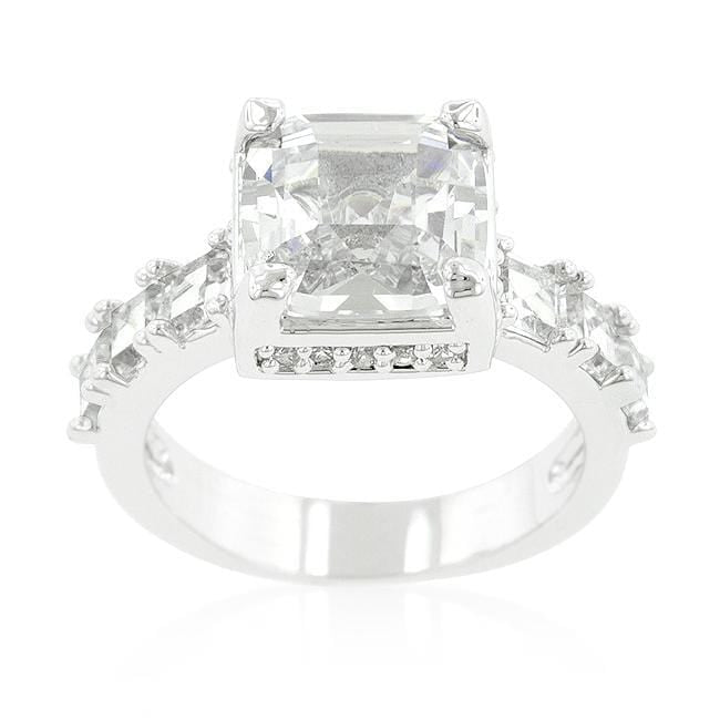 Asscher Cut CZ Ring, Asscher Cut CZ Engagement Ring Rings JGI   