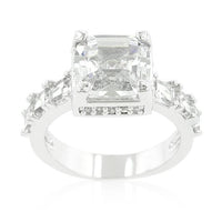 Thumbnail for Asscher Cut CZ Ring, Asscher Cut CZ Engagement Ring Rings JGI   