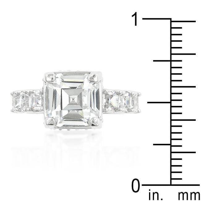 Asscher Cut CZ Ring, Asscher Cut CZ Engagement Ring Rings JGI   