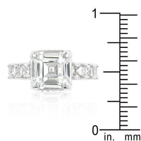 Thumbnail for Asscher Cut CZ Ring, Asscher Cut CZ Engagement Ring Rings JGI   
