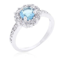 Thumbnail for Blue Cubic Zirconia Engagement Rings, Bella Birthstone Rings JGI   