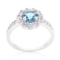 Thumbnail for Blue Cubic Zirconia Engagement Rings, Bella Birthstone Rings JGI   
