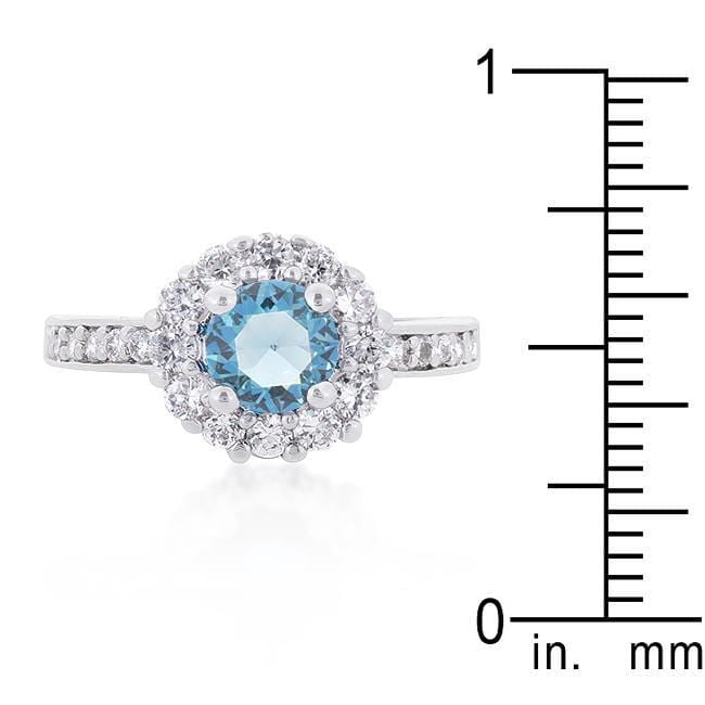 Blue Cubic Zirconia Engagement Rings, Bella Birthstone Rings JGI   