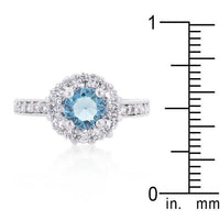Thumbnail for Blue Cubic Zirconia Engagement Rings, Bella Birthstone Rings JGI   