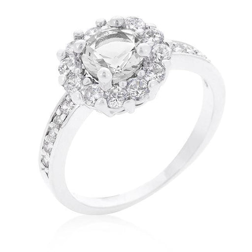 Round CZ Engagement Ring, Bella Birthstone Rings JGI   