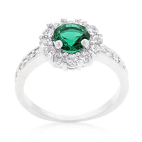 Thumbnail for Green Cubic Zirconia Engagement Ring, Bella Birthstone Rings JGI   