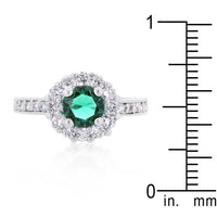 Thumbnail for Green Cubic Zirconia Engagement Ring, Bella Birthstone Rings JGI   