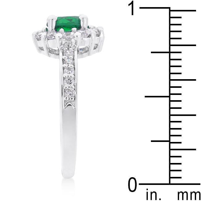 Green Cubic Zirconia Engagement Ring, Bella Birthstone Rings JGI   