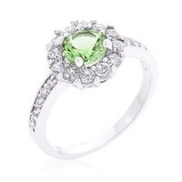 Thumbnail for Green Cubic Zirconia Engagement Ring, Bella Birthstone, Light Rings JGI   