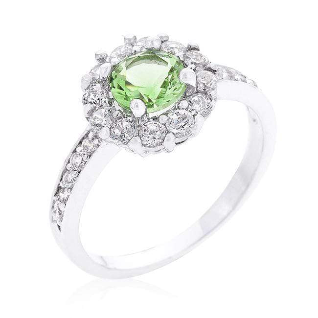Green Cubic Zirconia Engagement Ring, Bella Birthstone, Light Rings JGI   