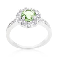 Thumbnail for Green Cubic Zirconia Engagement Ring, Bella Birthstone, Light Rings JGI   