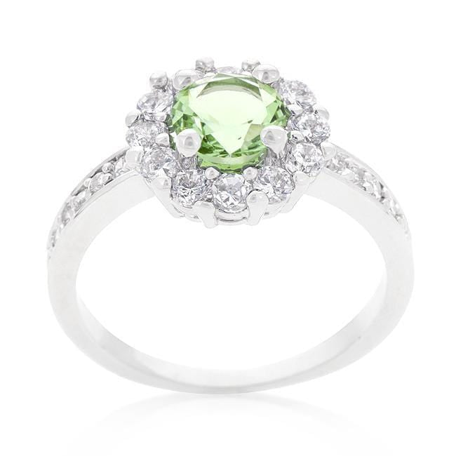 Green Cubic Zirconia Engagement Ring, Bella Birthstone, Light Rings JGI   
