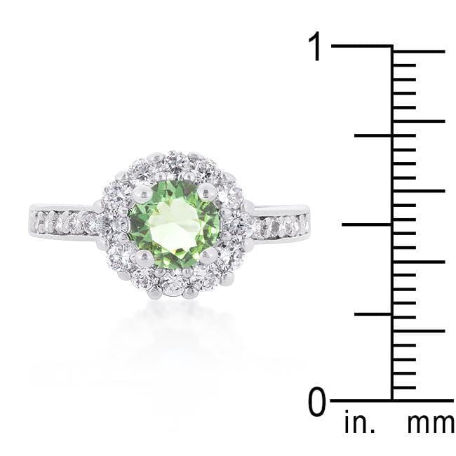 Green Cubic Zirconia Engagement Ring, Bella Birthstone, Light Rings JGI   