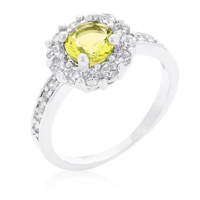 Yellow Cubic Zirconia Ring, Bella Birthdtone Engagemenr RIng Rings JGI   