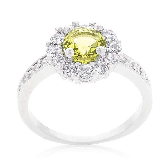 Yellow Cubic Zirconia Ring, Bella Birthdtone Engagemenr RIng Rings JGI   