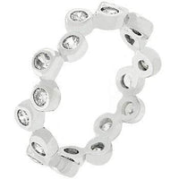 Thumbnail for Bezel Set Clear CZ Eternity Band Rings JGI   