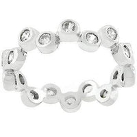 Thumbnail for Bezel Set Clear CZ Eternity Band Rings JGI   