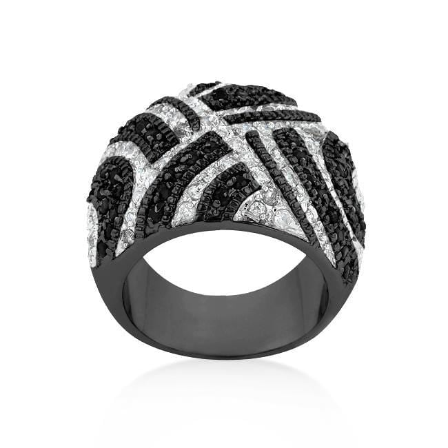 Black And White Cocktail Ring Rings JGI   