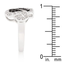 Thumbnail for Black and White Cubic Zirconia Elephant Ring Rings JGI   